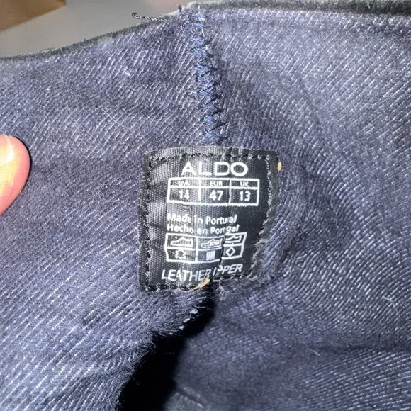 ALDO -Men's Black Leather Ankle Boots - Picture 3 of 6